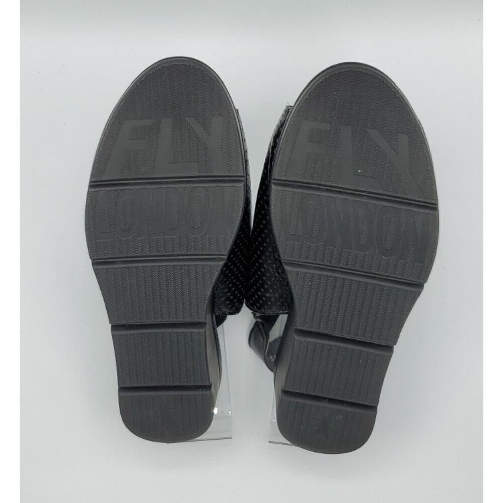 Fly London Women's Black Corners Sandal Peep Toe Size 36 US 5.5 - 6 - Picture 14 of 14